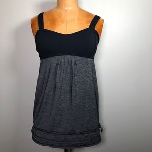 Lululemon Run: Back On Track Tank Heathered Black